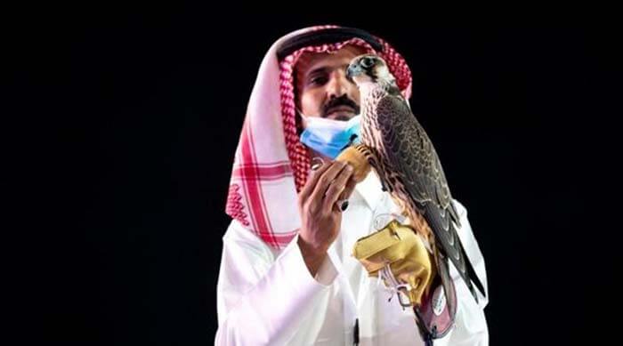 Сокол с новым хозяином. Фото: Media Center Saudi Falcons Club Auction via REUTERS